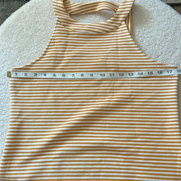 Anthropologie Deletta Striped Yellow Isa Tank Top - Picture 6 of 7